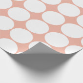 Witte pooldots op strand cadeaupapier (Hoek)