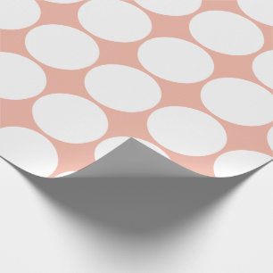 Witte pooldots op strand cadeaupapier