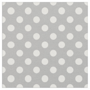Witte poolpunten op de achtergrond van Chrome Grey Stof