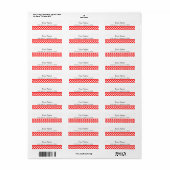 Witte poolpunten op het label Rode retour-adres (Full Sheet)