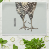 Witte Poolse Rooster ©TRFORSMAN Theedoek (Gevouwen)