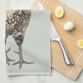 Witte Poolse Rooster ©TRFORSMAN Theedoek (Quarter Fold)