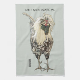Witte Poolse Rooster ©TRFORSMAN Theedoek