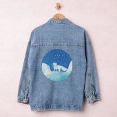 Witte poolvos (Vulpes lagopus) Illustratie Denim Jacket (Hangar)