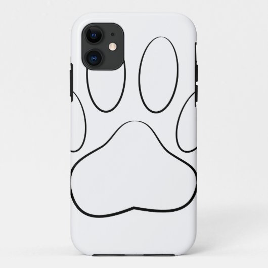 Witte Pootafdruk Case-Mate iPhone Case (Achterkant)