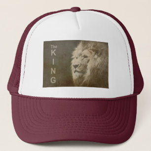 Witte Pop Art Lion Head Elegant Modern Trucker Pet