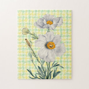  Witte Poppy Flower Art Legpuzzel
