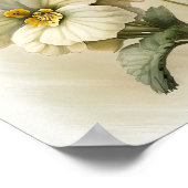 Witte Primrose Flowers Art Print Poster (Hoek)