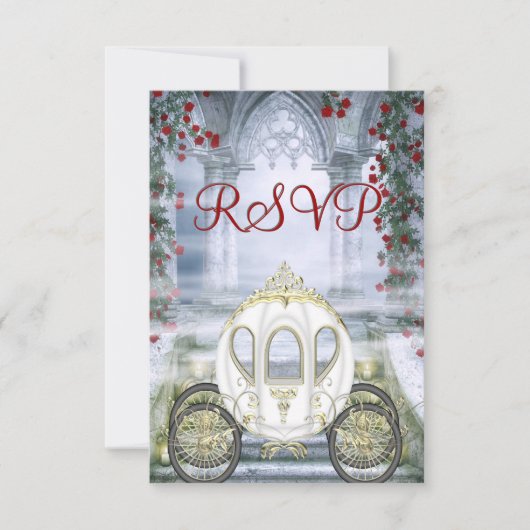 Witte prinses Carriage Enchanted RSVP (Voorkant)
