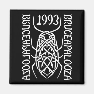 Witte Print Vierkante Magneet