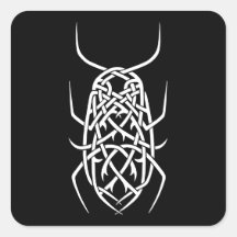 Witte Print Vierkante Sticker