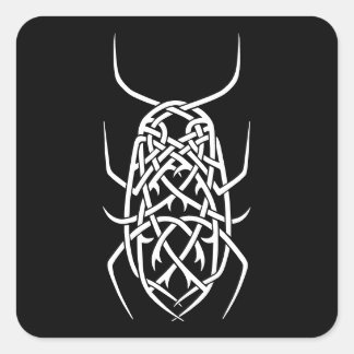 Witte Print Vierkante Sticker