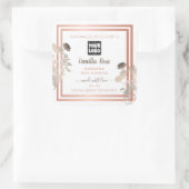 Witte Product Labels met Logo en Roos Gold Lijst (Tas)