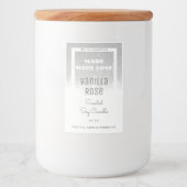 Witte Product Verpakking Etiketten Zilveren Glitte (Voorkant)