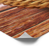 Witte Puppies in een mand Poster (Hoek)