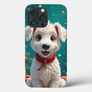 Witte Puppy Vreugde ✨ Schattig Minimaal Huisdier W iPhone 13 Pro Hoesje