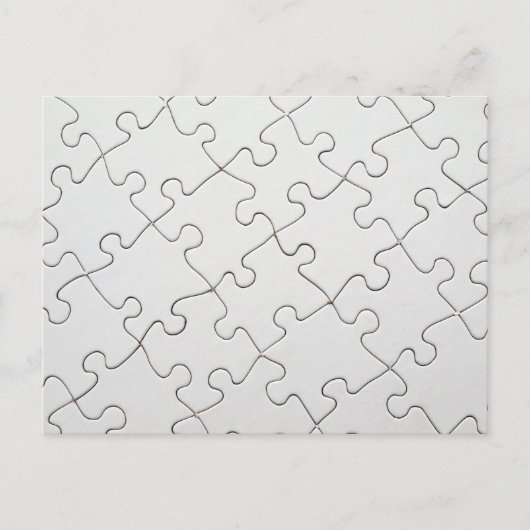 Witte puzzel briefkaart (Voorkant)