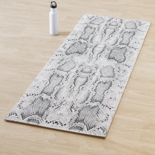 Witte Python Slangenhuid Print Yoga Mat (In situ)