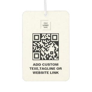 Witte QR-code Zakelijk Logo Auto Luchtverfrisser