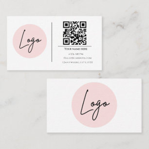 Witte QR-code zakelijke kaart Moderne Scan Me-ka Visitekaartje