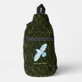 Witte Raaf op Fractale Coniferen Sling Bag (Voorkant)