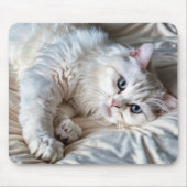 Witte Ragdoll Kat Muismat (Voorkant)