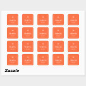 Witte rand en aangepaste kleuren voor Logo toevoeg Vierkante Sticker (Vel)