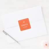 Witte rand en aangepaste kleuren voor Logo toevoeg Vierkante Sticker (Envelop)