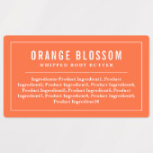 Witte rand en lijnen bewerkbare kleuringrediënten labels (Design 1)