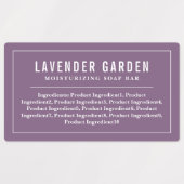 Witte rand en lijnen bewerkbare kleuringrediënten labels (Design 1)