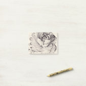 Witte Ranunculus Flower Black achtergrond Post-it® Notes (Op bureau)