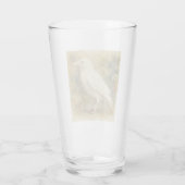 Witte Raven Aquarel Glas (Achterkant)