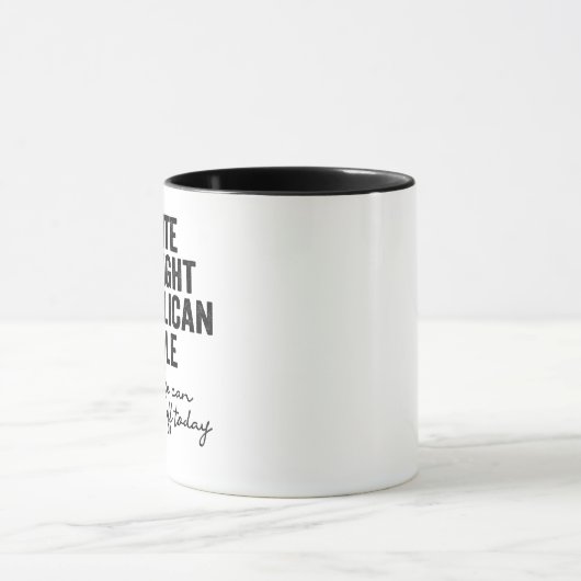 Witte Rechte Republikeinse Man Grappig Republiek  Mok (Midden)