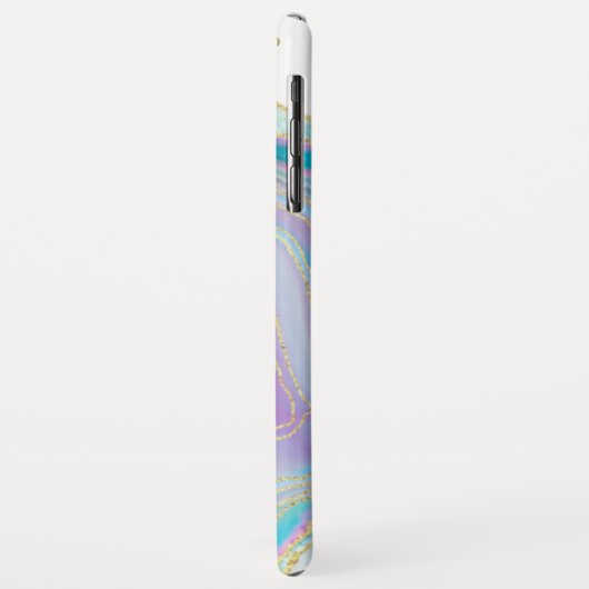 ** Witte regenboog agaat goud glitter pastel Case-Mate iPhone Case (Achterkant/links)