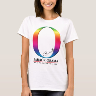 Witte regenboog O - Barack Obama voor President T-shirt