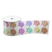 Witte Regenboog Rozen 3 inch Lint (Spoel)
