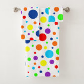 Witte regenboog vlekken badhanddoek set bad handdoek (Insitu)