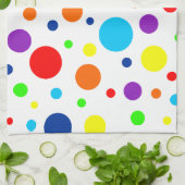 Witte regenboog vlekken keukenhanddoek (Gevouwen)