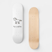 Witte regenboogeenhoorn skateboard (Voorkant)