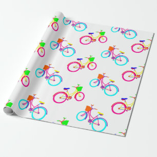 witte regenboogfietsen kleurrijke fietsen cadeaupapier