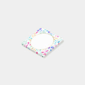 Witte regenboogkleuren Vloer Post Post-it® Notes (Schuin)
