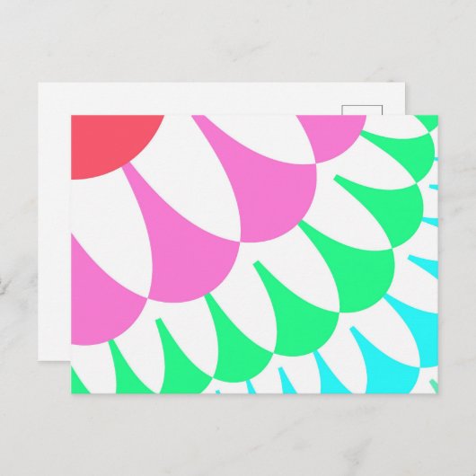 Witte regenboogschalen briefkaart (Voorkant / Achterkant)