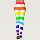 Witte regenboogstrips Leggings (Achterkant)