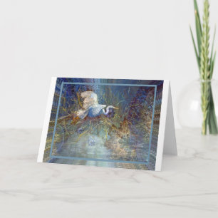 witte reiger feestdagen kaart