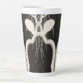 Witte reiger vogelsneeuw winter  illustratie latte mok (Voorkant)