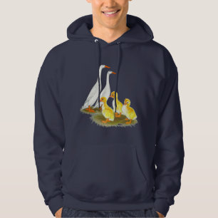 Witte Ren-eend Familie Hoodie