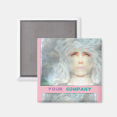 Witte renaissance magneet (Voorkant / Achterkant)