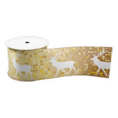 Witte rendieren gouden fonkeling vakantie lint (Spoel)