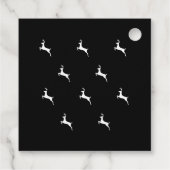 Witte rendiervis bedankjes labels (Achterkant)