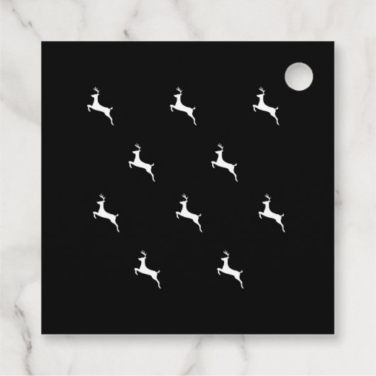 Witte rendiervis bedankjes labels (Achterkant)